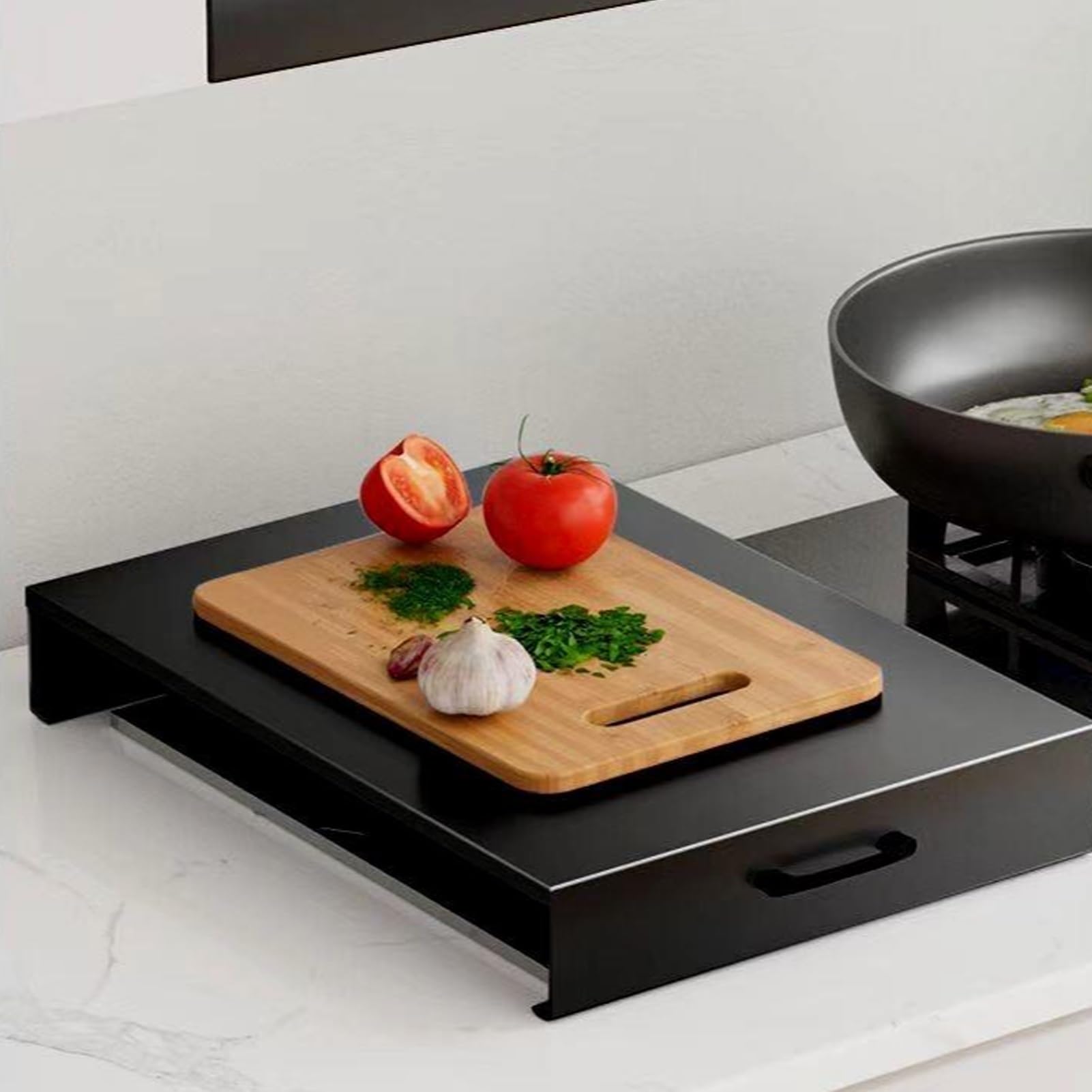 Funda multifuncional para estufa eléctrica para caravana, estante de cocina antideslizante con asas, protector de estufa de gas, 35 x 48 x 7 cm, perfecto para camping y uso doméstico