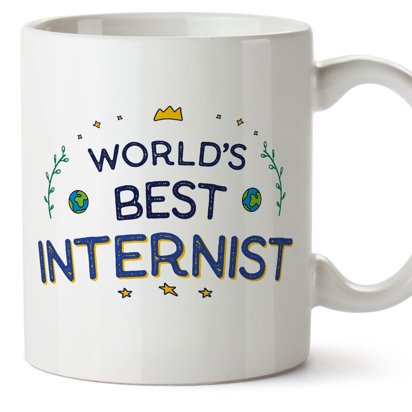 MUGFFINS Internist Mug - in English - World's Best - Funny Gift for Colleagues - Ceramic 11oz Mug — image 1