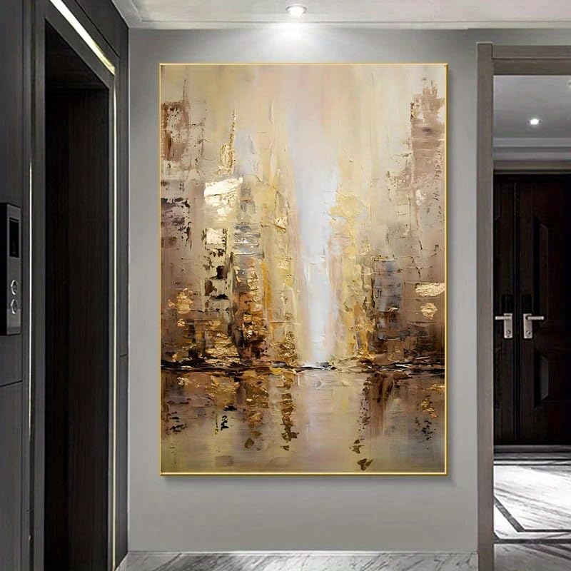 Tableau abstrait moderne sur toile texturée, l'élégance artistique grand format