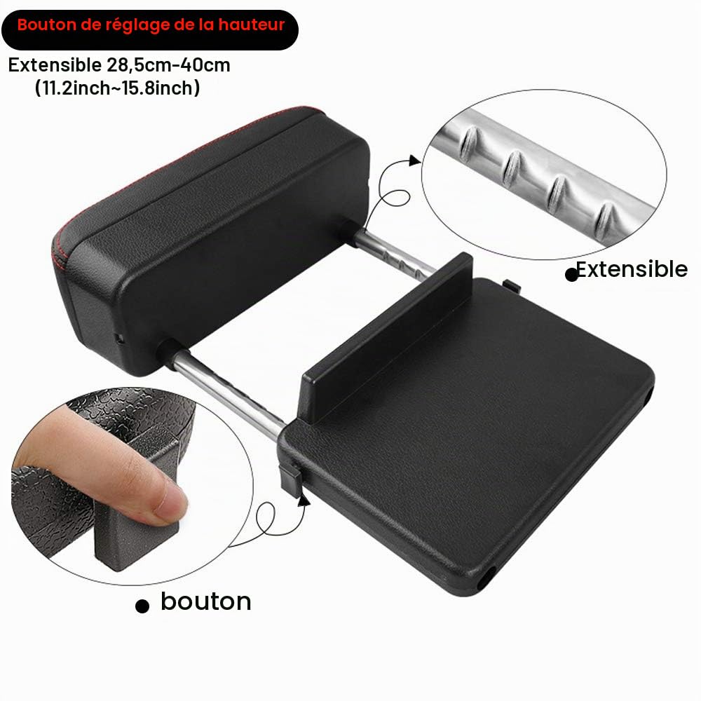 Accoudoir de Voiture Universel Accoudoir Central Accoudoir Console en Cuir Synthétique Boîte de Rangement pour Voiture Accoudoir Console Centrale Accoudoirs Noir&Rouge(1PC)