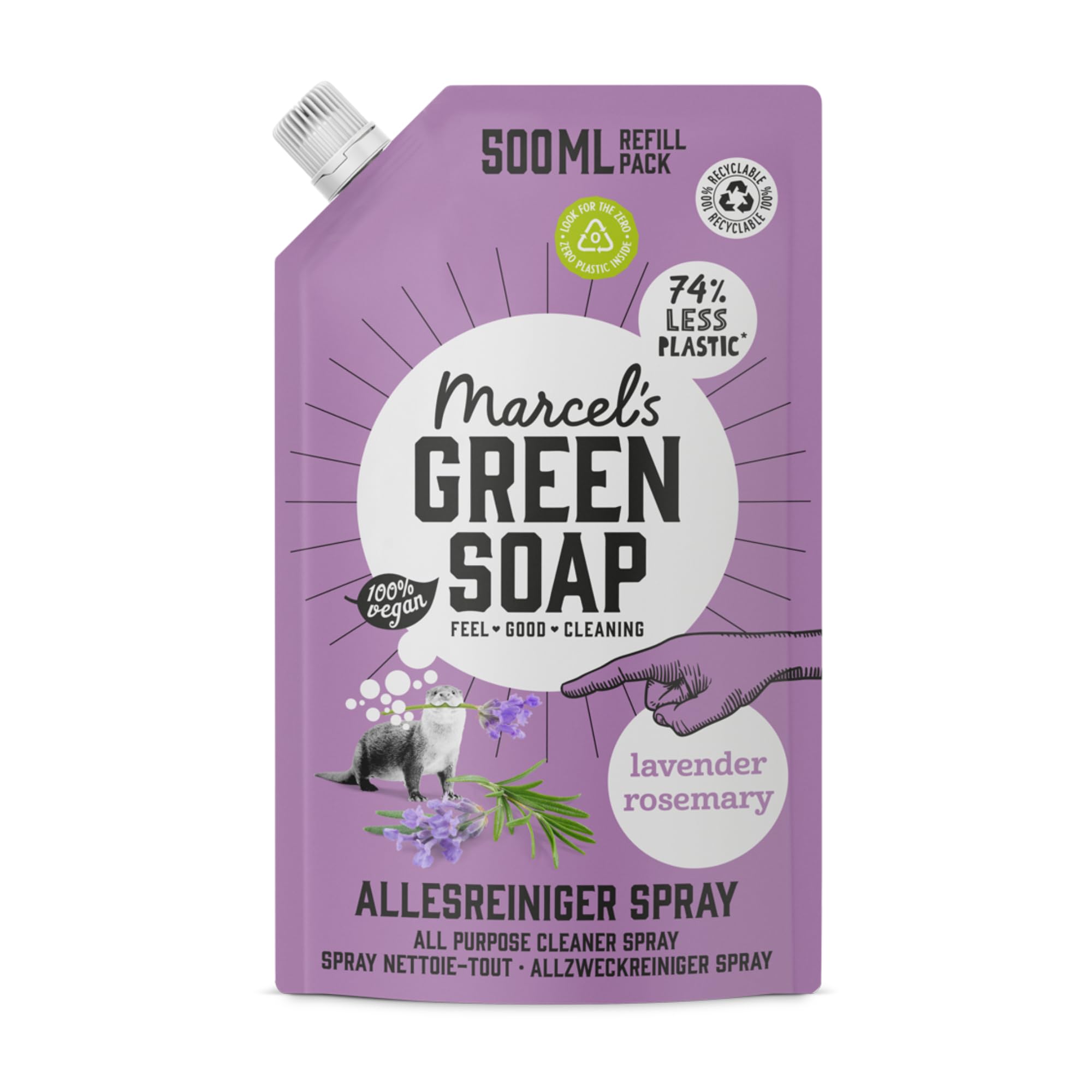 Marcel's Green Soap All-purpose Spray Refill - Lavender & Rosemary - 500 ML