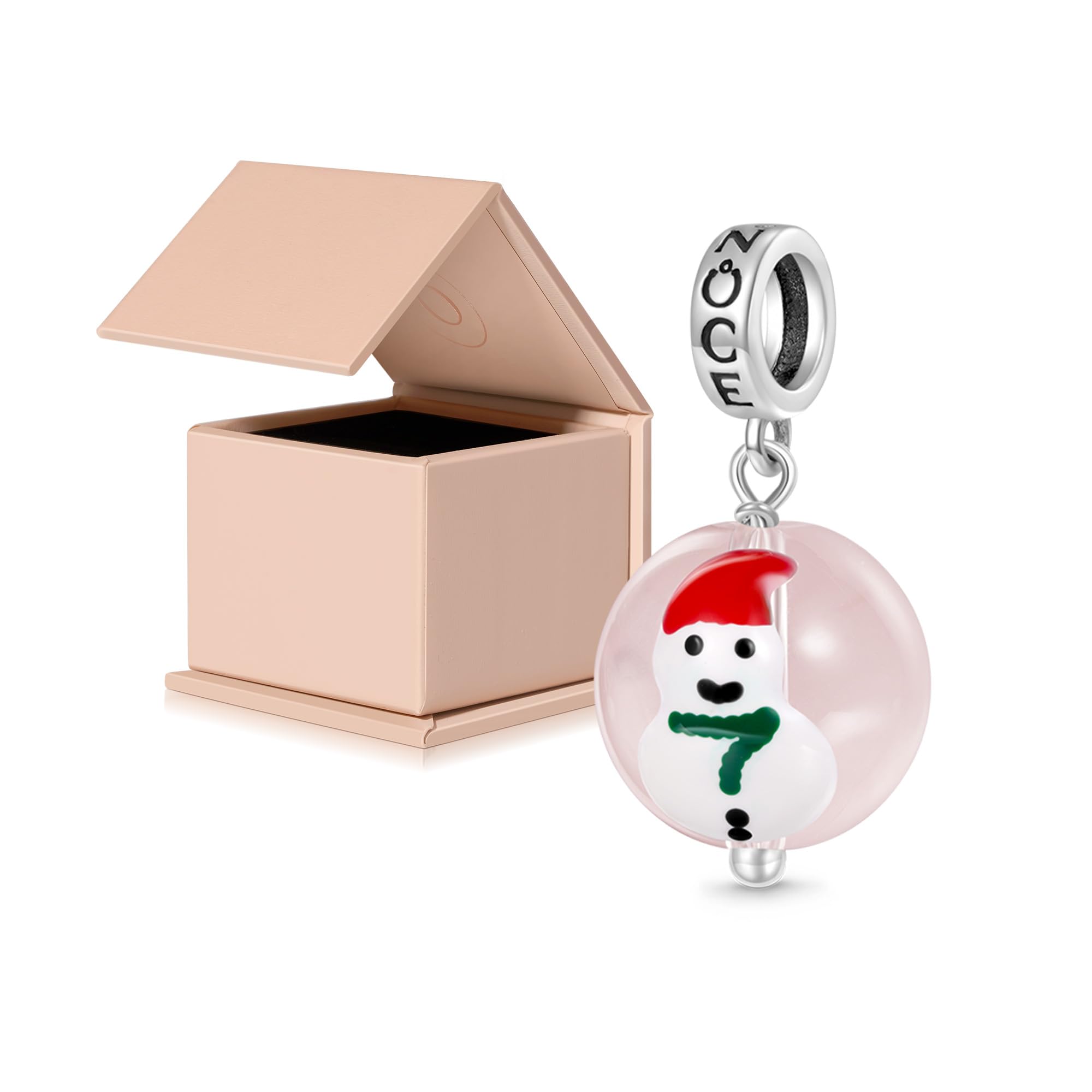 GNOCE Christmas Charm Sterling Silver Pendant Bead