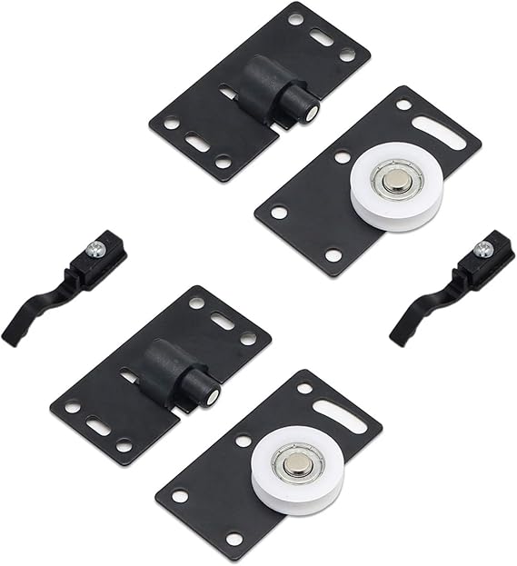 2 Stück Schiebetür Rollen Silber - Ersatz Gleitroller Für Kleiderschranktüren & Schiebetüren