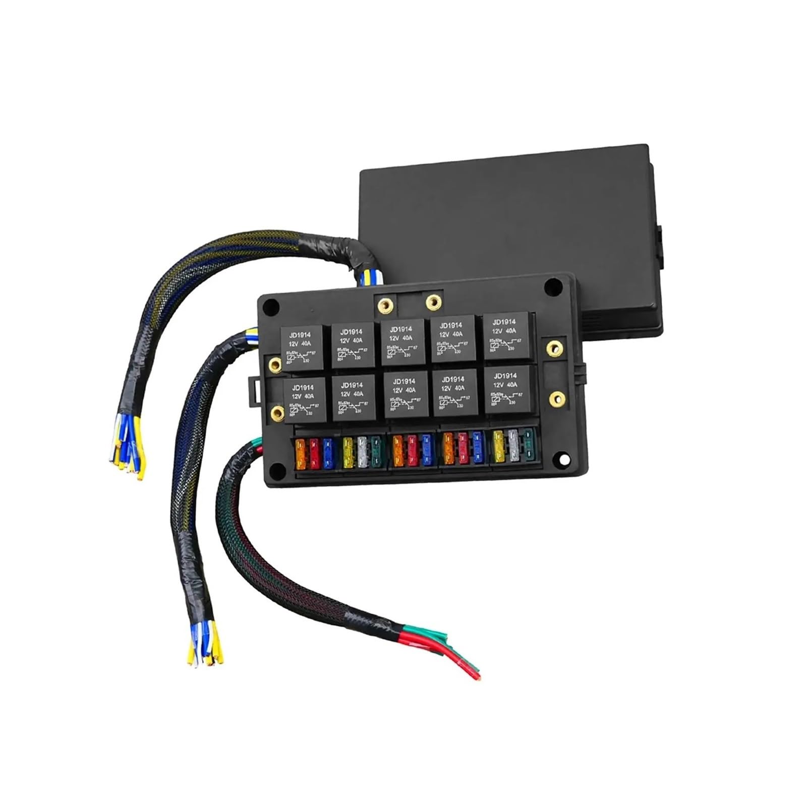 Boîte à fusibles et relais câblée à 15 fentes pour circuits auto