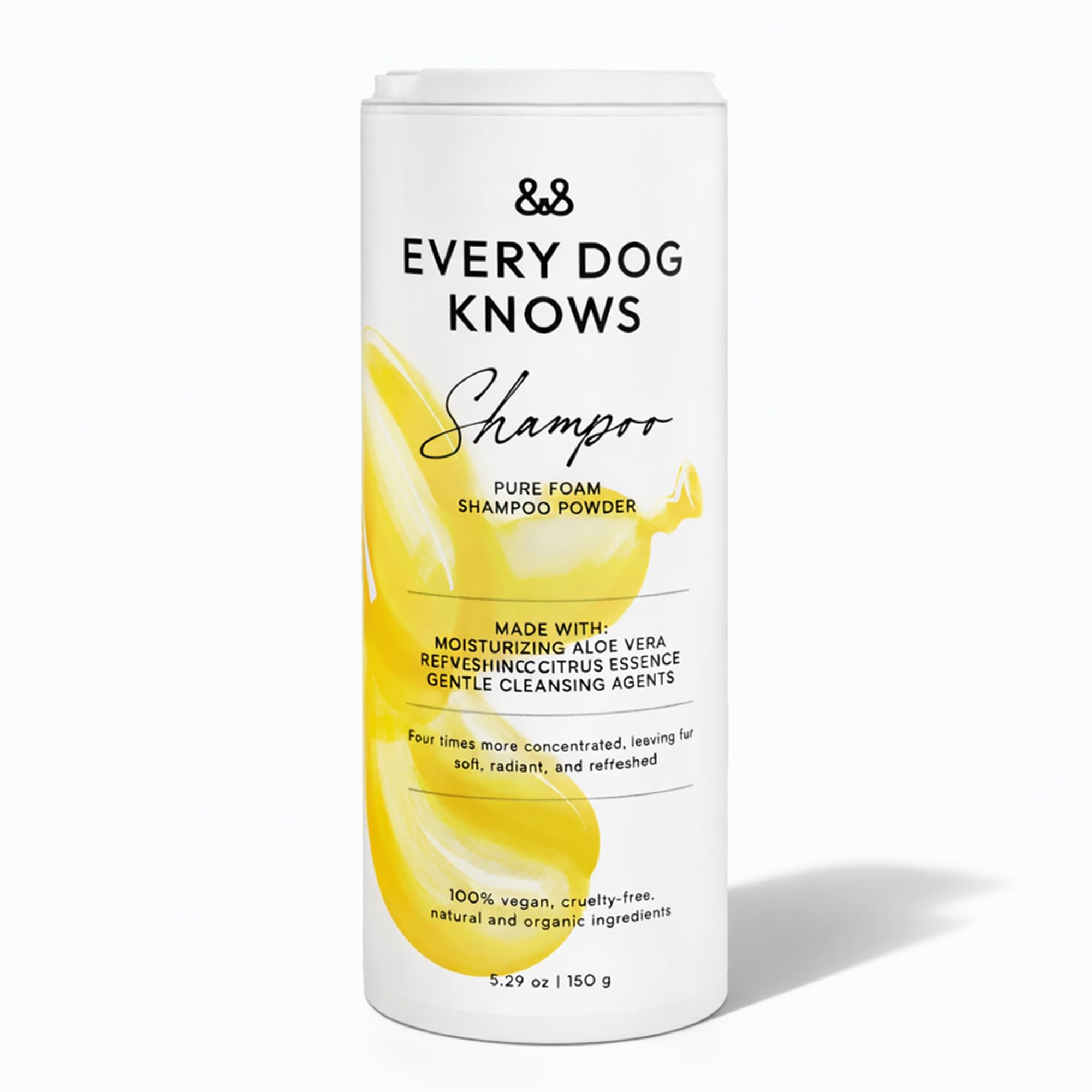 Shampooing en poudre pour chien après la promenade nettoyage à sec rapide et sans stress