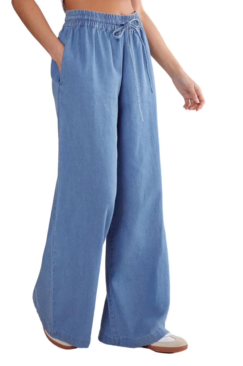 Nasty Gal Womens Chambray Pull on Pants