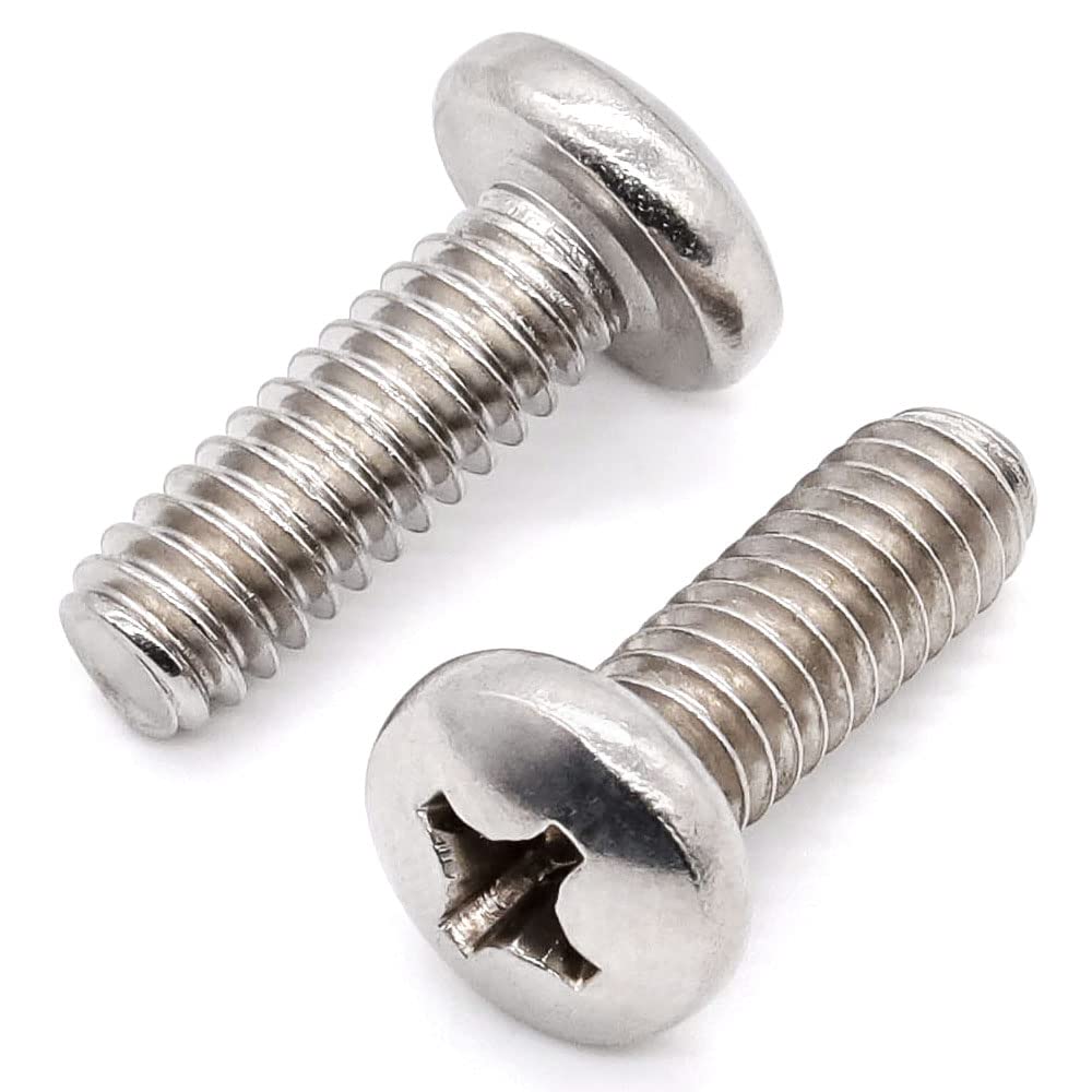 M6-1.0 x 8mm (30 pcs) Pan Head Machine Screws, 304 Stainless Steel 18/46, Full Thread, TV Screws, Connection Bolts - Image 2