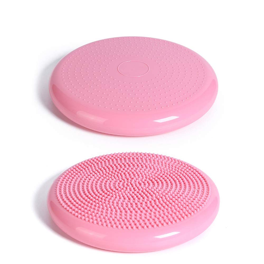 JFJLStability Wobble Cushion with Air Pump - Balance Disc for Chair, Wiggle Seat for Sensory Kids, Help with Core Strength, Improve Posture - Great for Gym& Home & Classroom,Pink