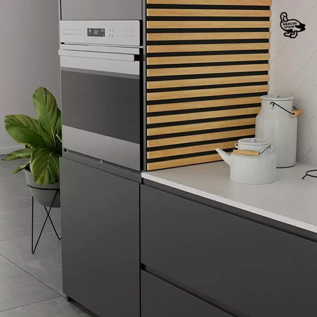Listones Decorativos de Madera Autoadhesivos. Instalación Fácil con Cinta 3M. Paneles Techo y Pared. Pack 30 Uds, Varios Tamaños. Decoración y Calidez Hogar