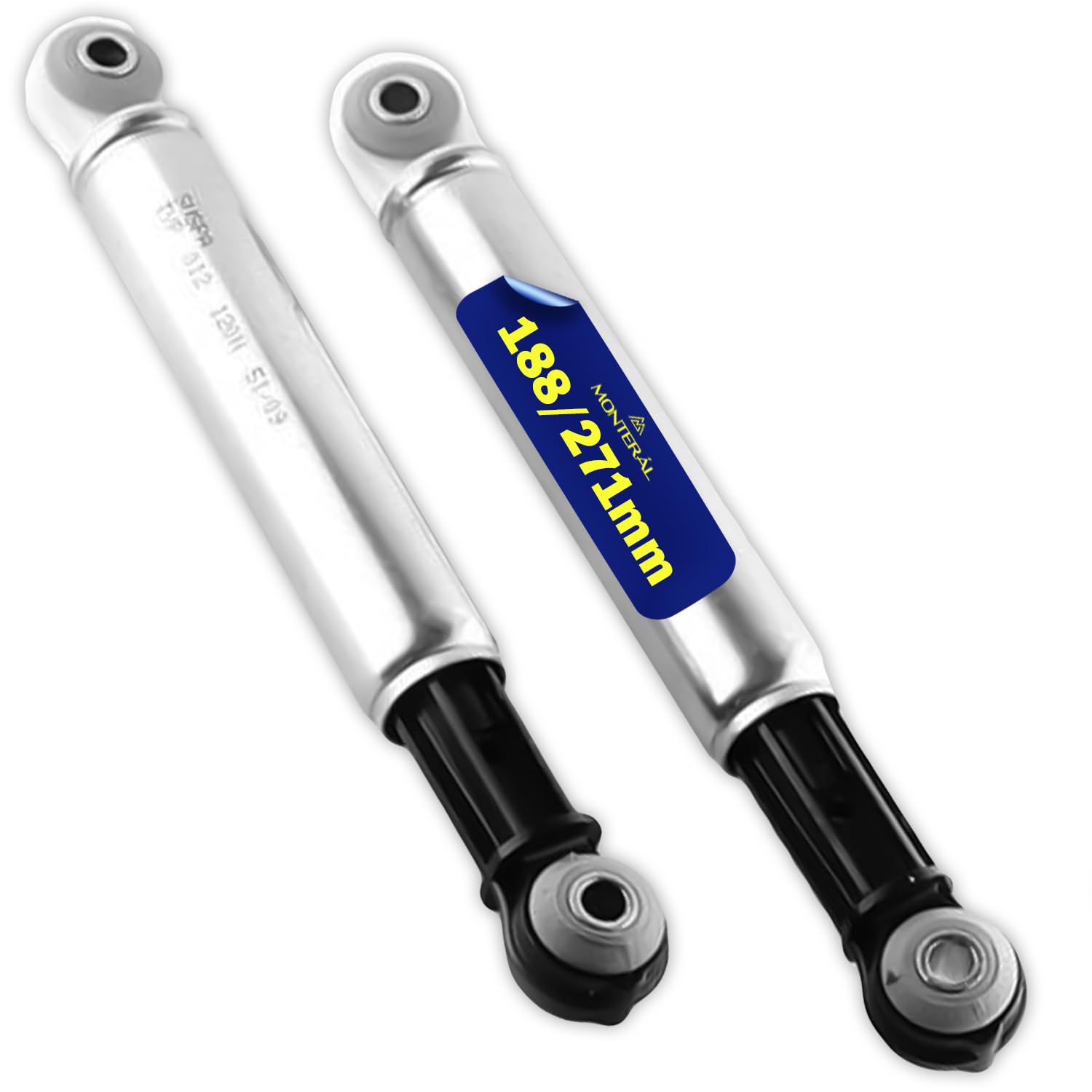 2 Pezzi Ammortizzatori 120N Lavatrice 188 Mm Con Foro 8 Mm Con Codice Originale 4500826 4500825 4500820 4500821 Per Miele - Garanzia Di 5 Anni - ONIX TECH - Foto 4