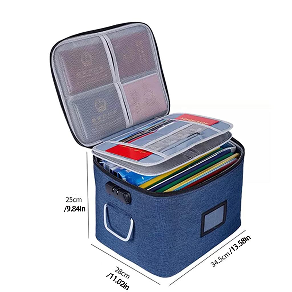Busta per documenti, Portadocumenti con cerniera, borse for organizer for file Borsa for documenti impermeabile blocco codice di sicurezza