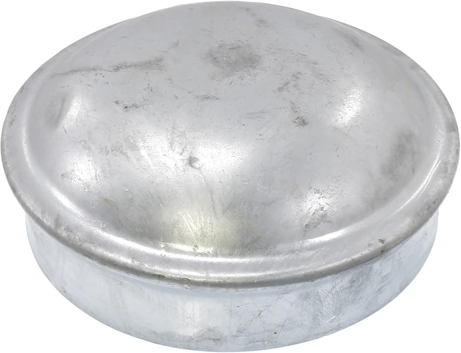 Chain Link Fence Round Dome External Metal Post Caps - Pressed Steel Fence Post Caps - Chain Link Cover Caps (1 Pack, Galvanized Finish, 1-5/8" Round
