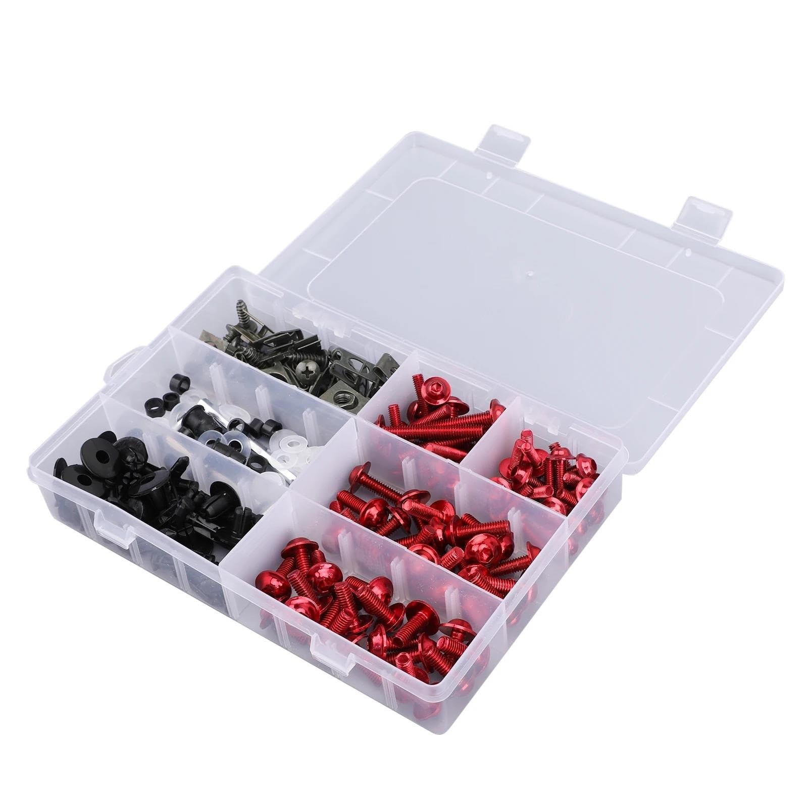 ZWBHNB Screws Kit Motorcycle Bolts Screw For H&onda For CBR600RR For CBR 600RR For CBR600 RR Fairing Bolt Kit Windscreen Fastener Screws Nuts Fairing Bolt Kit(RED)