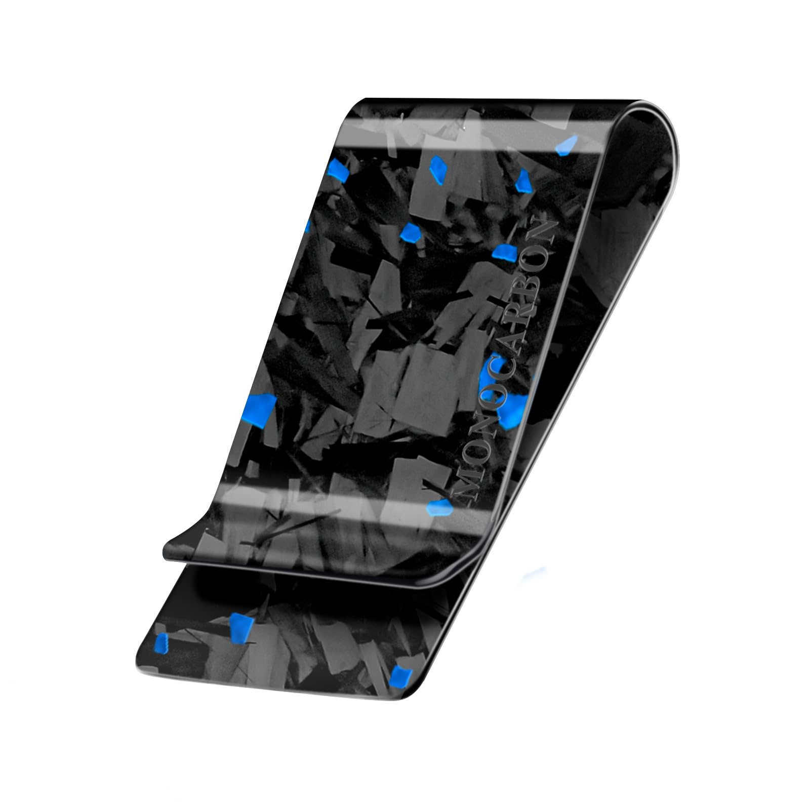 MONOCARBON Carbon-Fiber-Money-Clip-for-Men, Minimalist-Money-Holder for Cash, High Elastic Carbon-Fiber-Wallet, Slim and Durable