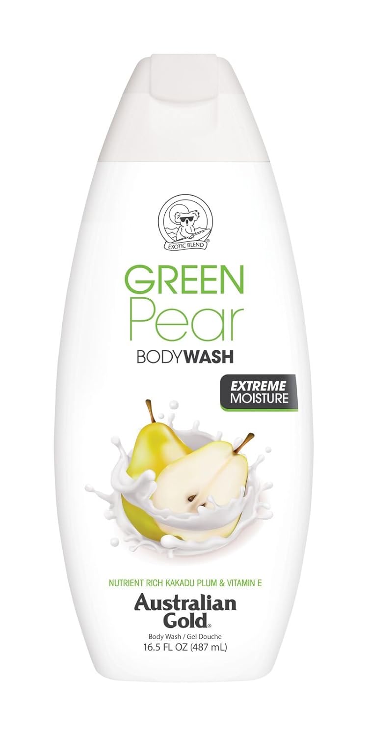 Australian Gold Green Pear Body Wash, 16.5 Ounce | Gentle & Moisturizing with Nutrient Rich Kakadu Plum & Vitamin E