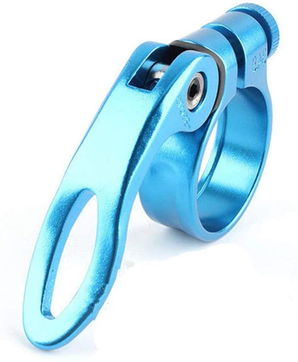 Solide Fahrrad-Schnellwechsel-Sattelstützenklemme Sattelschlauchclip aus Aluminiumlegierung Mountain Road Fixed Gear - 31,8 mm (Blau) Langlebig