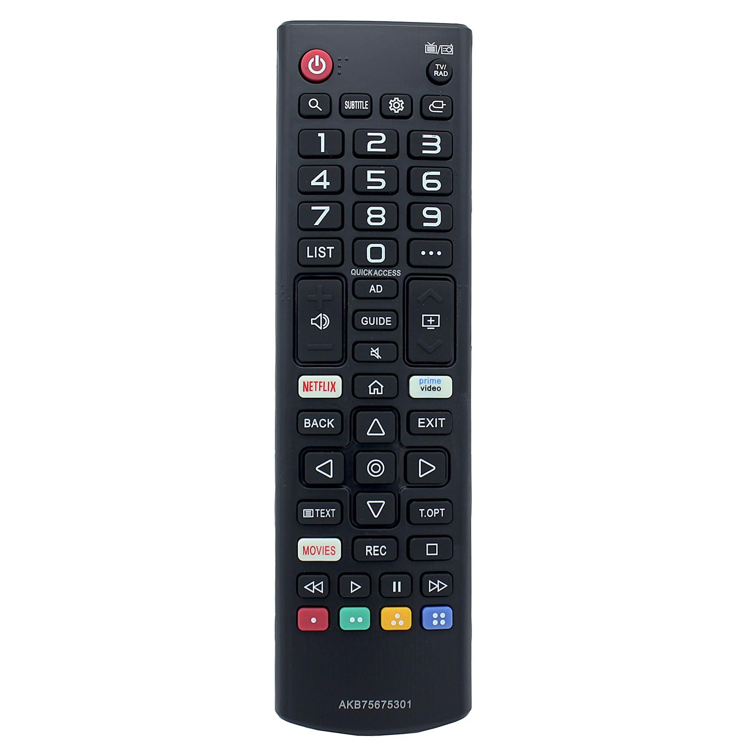 AKB75675301 Replacement Remote Control For LG TV - Compatible With Multiple LM/UM Models