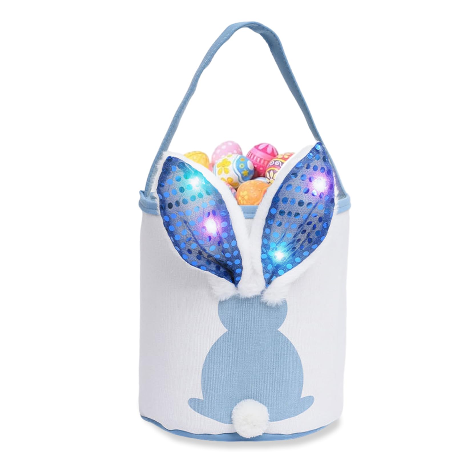 Papierdrachen, 3 sacchetti di con orecchie, cestino di Pasqua alternativo da riempire, dal design a coniglietto pasquale, di alta qualità e riutilizzabili, set 4