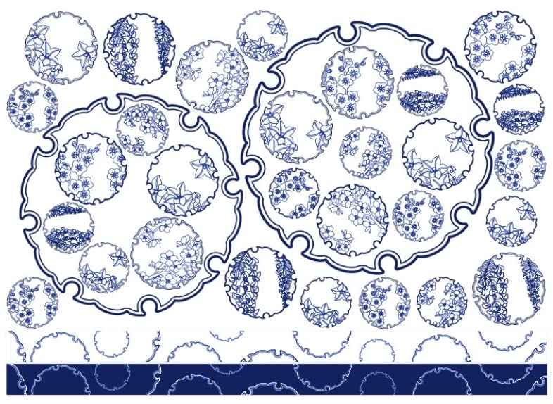 Amazon.co.jp: ポーセラーツ 転写紙【白磁用 セット割】花雪輪