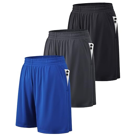 BALENNZ Athletic Shorts for Men with Pockets and Elastic Waistband Quick Dry Activewear