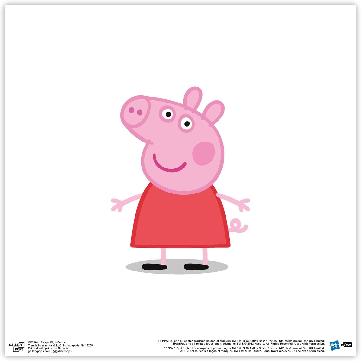 Trends International Gallery Pops Peppa Pig - Peppa Wall Art Wall Poster, 12" x 12", Unframed Version
