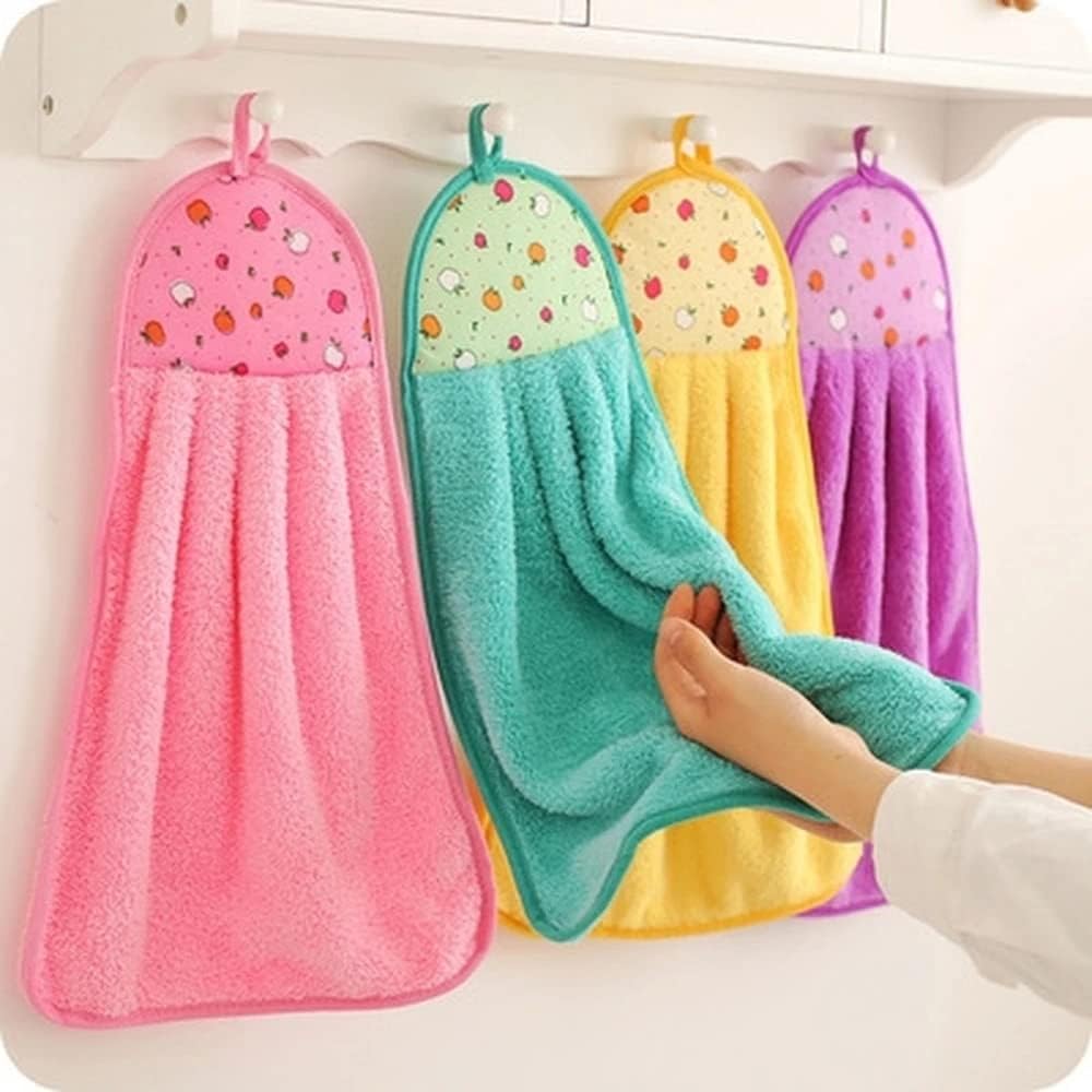 Super Absorbent Microfiber Cleaning Cloth | Coral Velvet Hand, Dish & Car Towel | Quick-Dry, Reusable, Hanging Loop Towels for Kitchen & Wash Basin | Multipurpose Washable Towels (B0D87GPS6K) Amazon Price History, Amazon Price Tracker