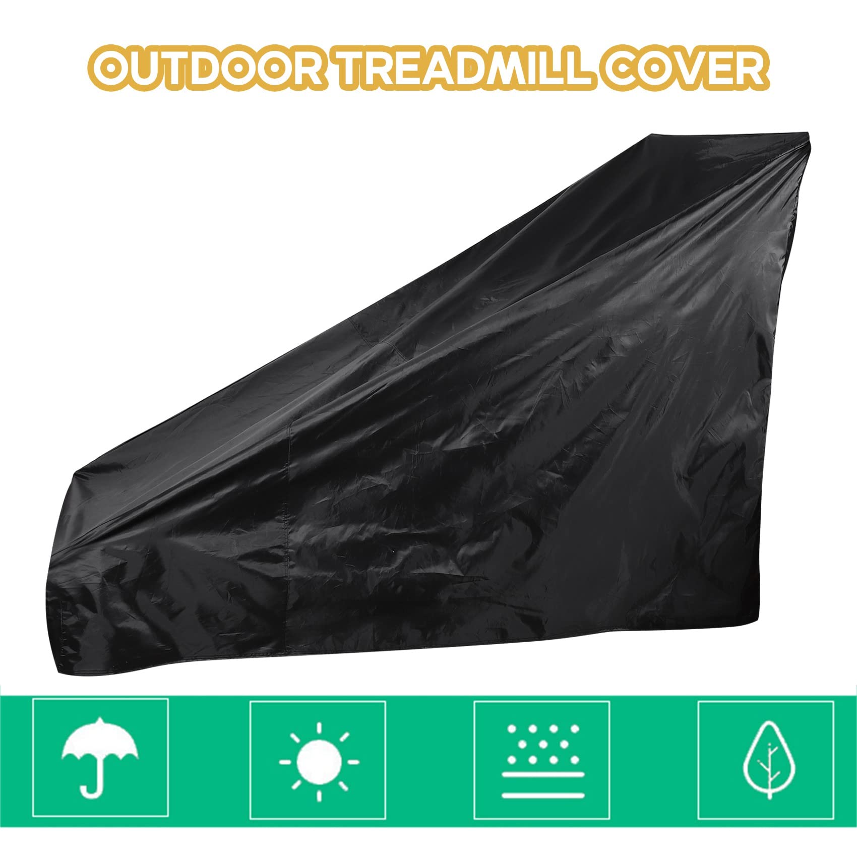 Housse de protection pour bande de course non pliable - Convient pour l'intérieur ou l'extérieur (noir)