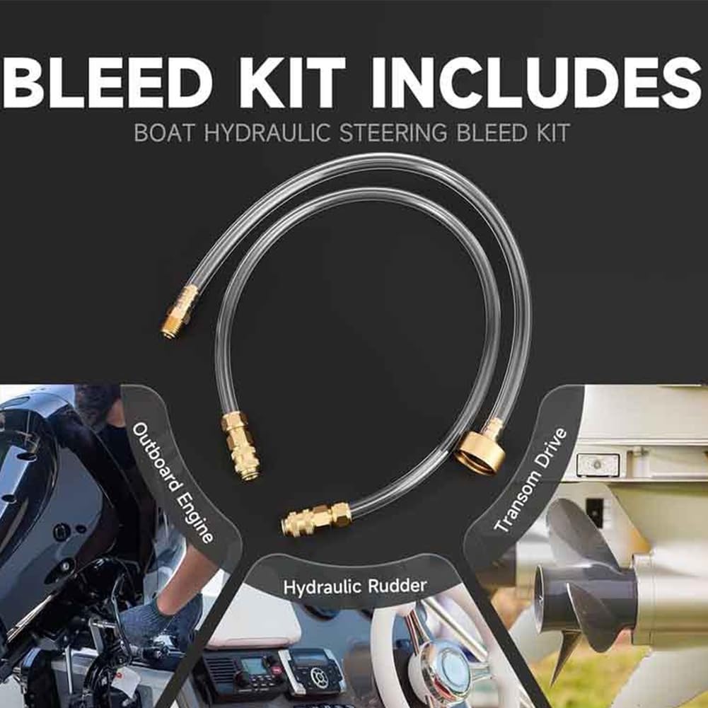 Seastar - Kit di spurgo idraulico per sterzo con raccordi Quick Connect e tubo trasparente per il monitoraggio dell'aria
