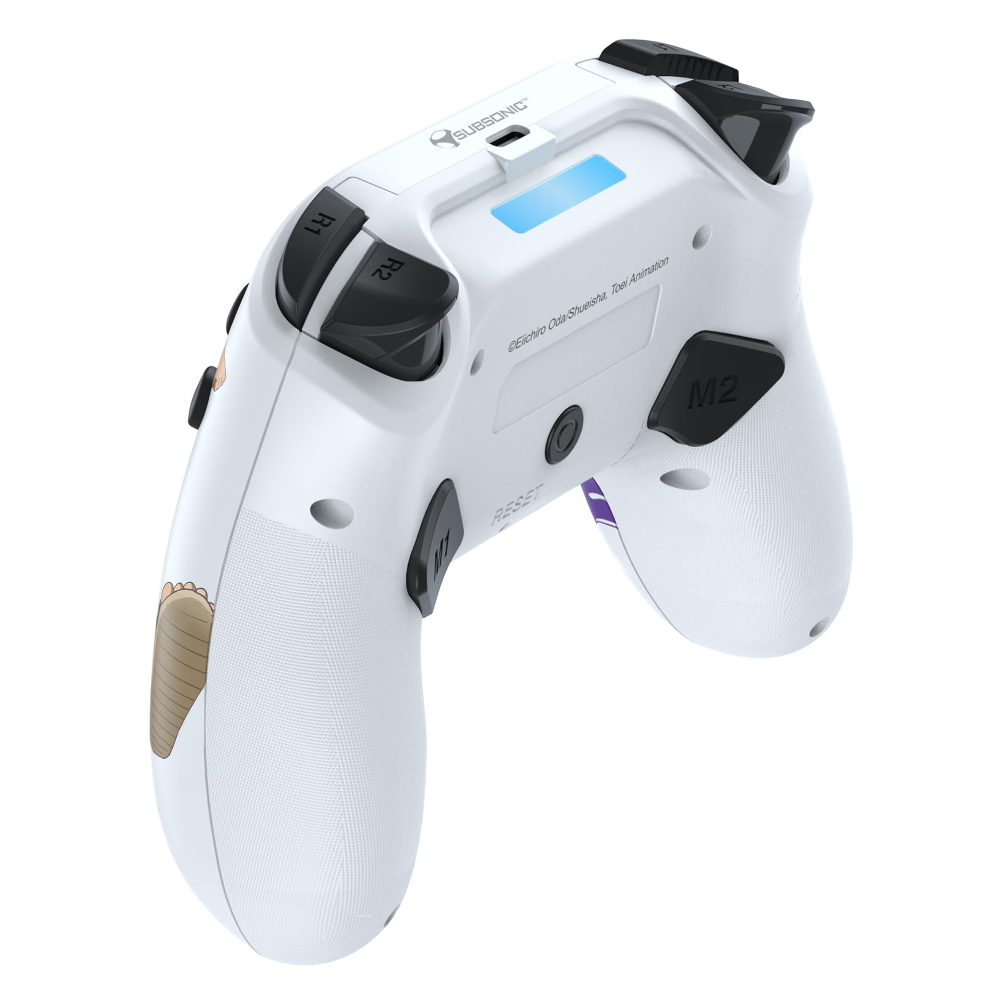 SUBSONIC - Kabelloser Controller PS5 One Piece Luffy Gear 5 - Weiß | Controller mit offizieller Lizenz – Ergonomisch, personalisierbare LEDs und Trigger, Vibration, Touchpad – PS5 & PC