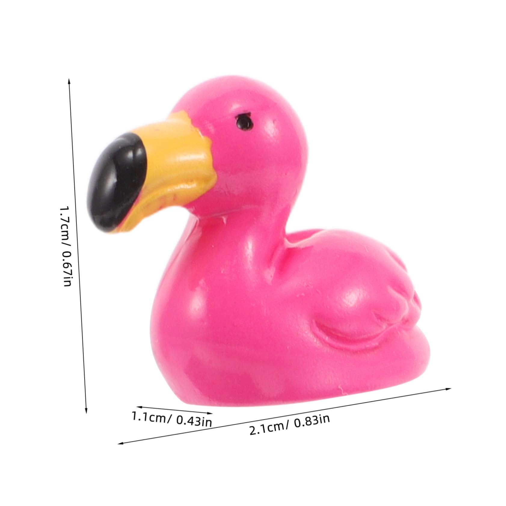 24 Mini Flamants En Résine Rose - Figurines Décoratives Pour Maison De Poupée, Gâteau, Jardin, Aquarium