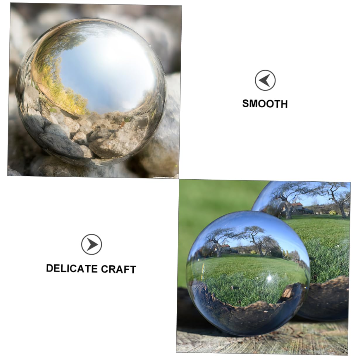 Gazing Riflettente Acciaio Inossidabile Sfera Decorativa Per Giardino e Fotografia Perfetta Per Interni Ed Esterni