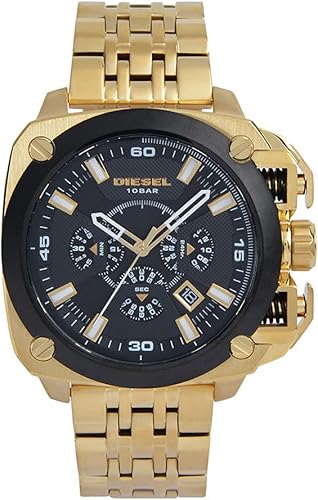 Diesel Reloj Bamf de cuarzo de acero inoxidable para hombre color tono dorado Modelo DZ7378 Oro Reloj de cuarzo cronógrafo movimiento de cuarzo