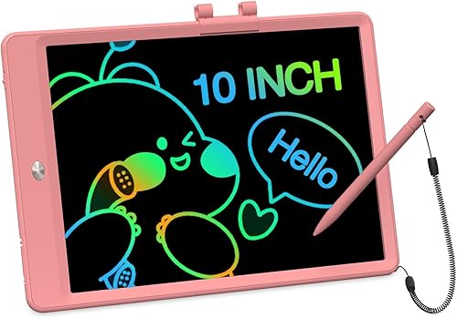 Tableta de escritura LCD para niños, almohadilla de dibujo para niños pequeños de 10 pulgadas, juguete de aprendizaje borrable para niños y niñas,