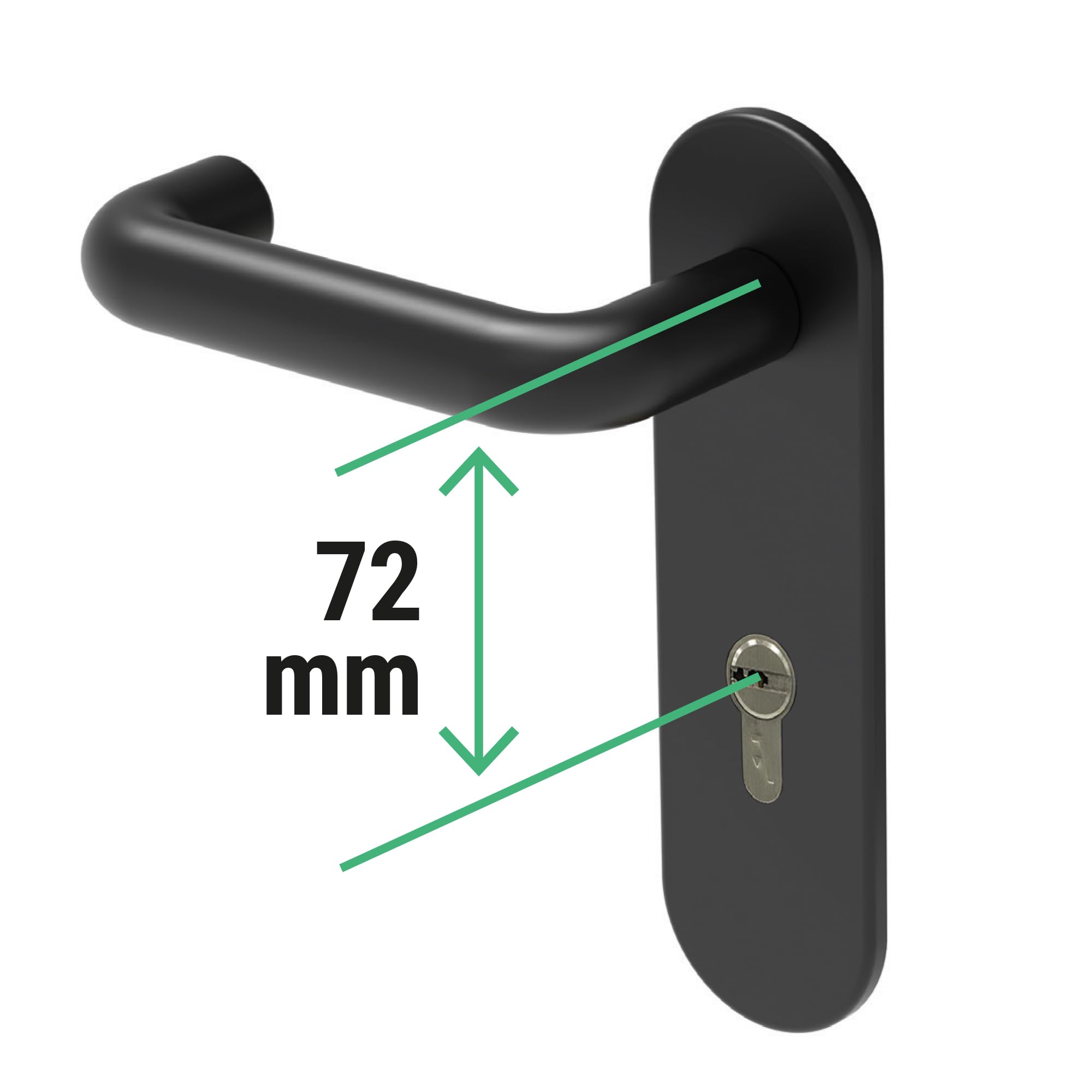 ARREGUI Duplex MMT7214 Sistema di Chiusura per Porte Cantina | Soluzione di Sicurezza Completa con Chiavistello Integrato e Cilindro | 5 Chiavi Incluse | per Porte da 72 mm