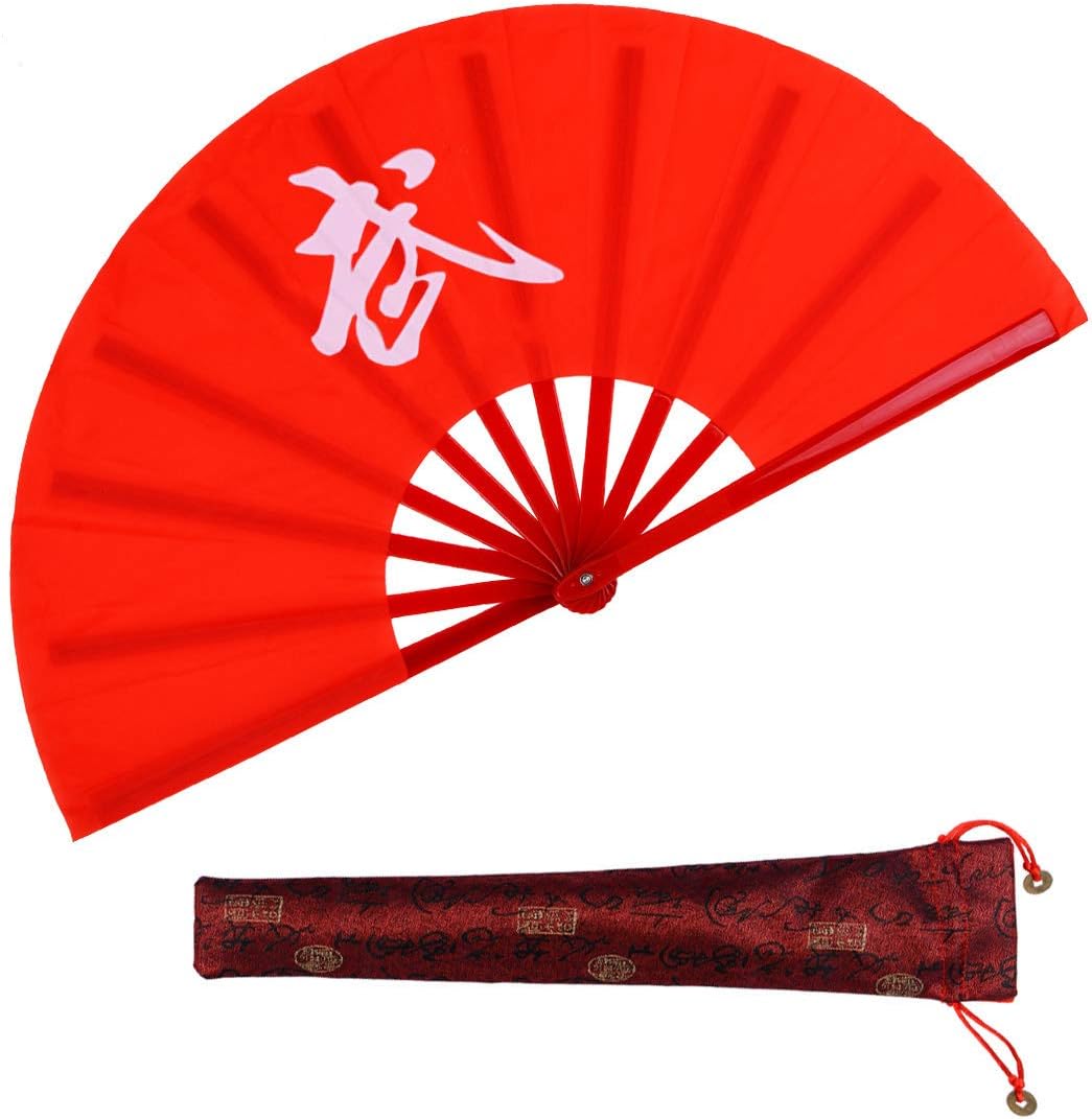 Large Chinese Hand Fan, Kung Fu Tai Chi Hand Held ABS