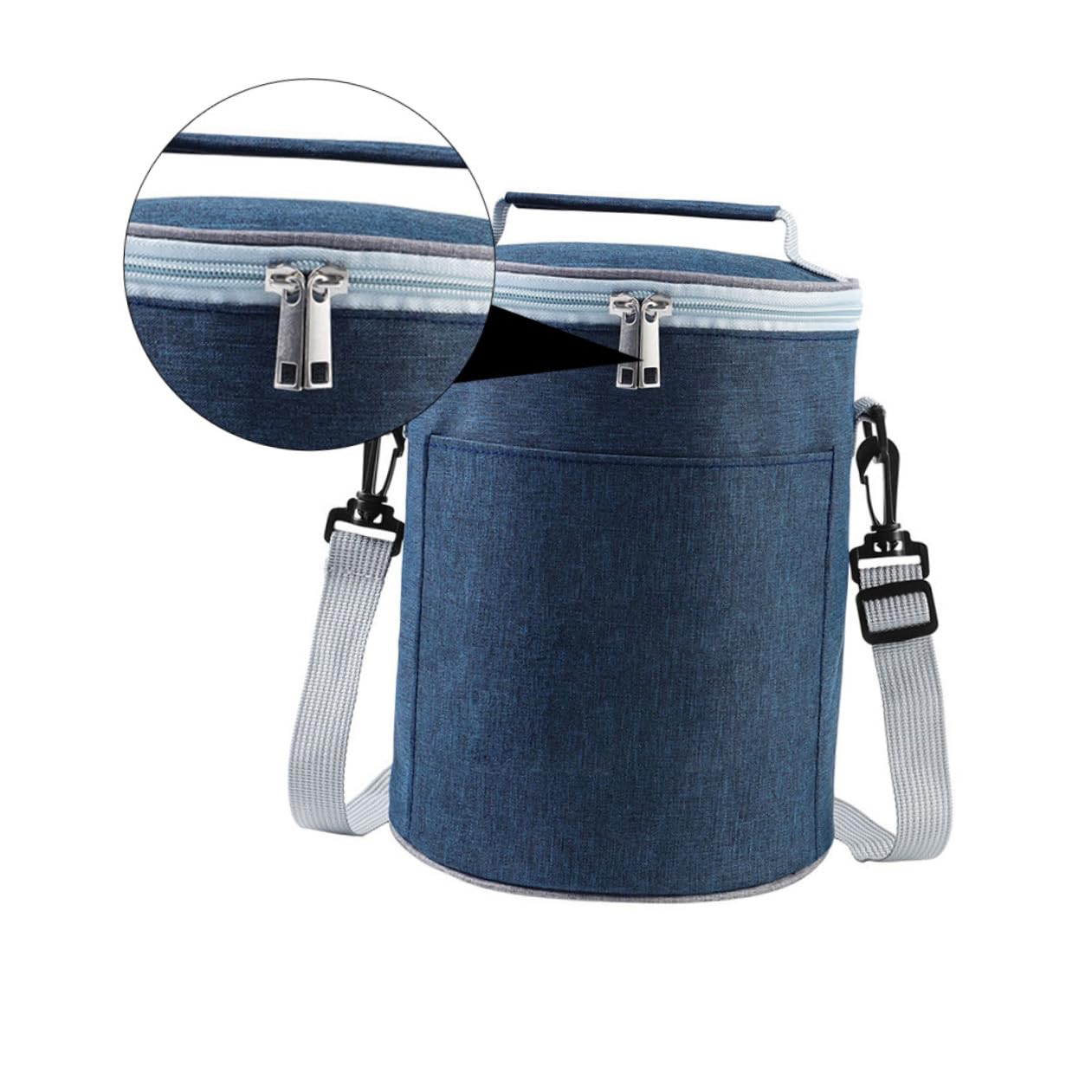 Tragbare Thermotasche aus Oxfordstoff, Kompakt, Marineblau