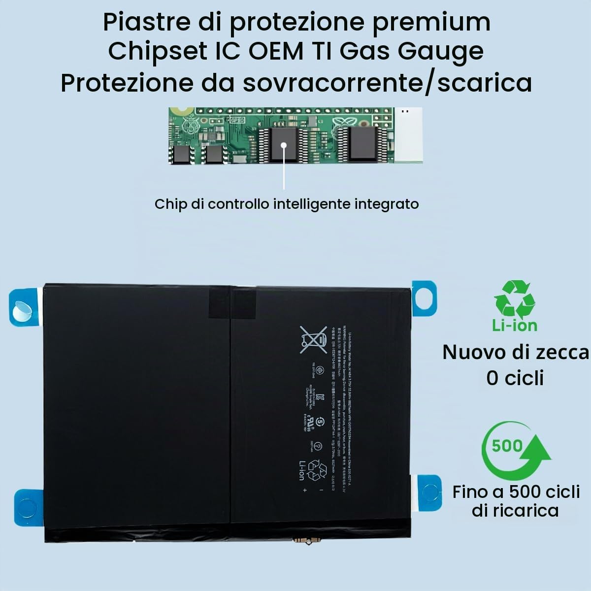 A1484 A1474 Batteria compatibile con iPad Air 1 iPad 5. 7. 8. 9. 5 7 8 9 A1474 A1475 A1476 A1822 A1823 A1893 A1954 A2197 A2198 A2200 A2270 A2428 A2429 A2430 con strumento di installazione