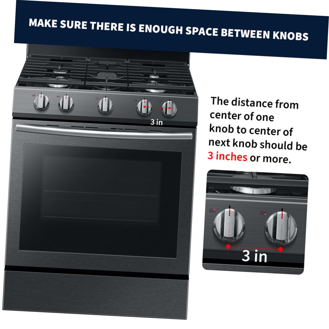 Housoutil 24pcs Child Safety Stove Knob Covers Plastic Gas Stove Range Protectors