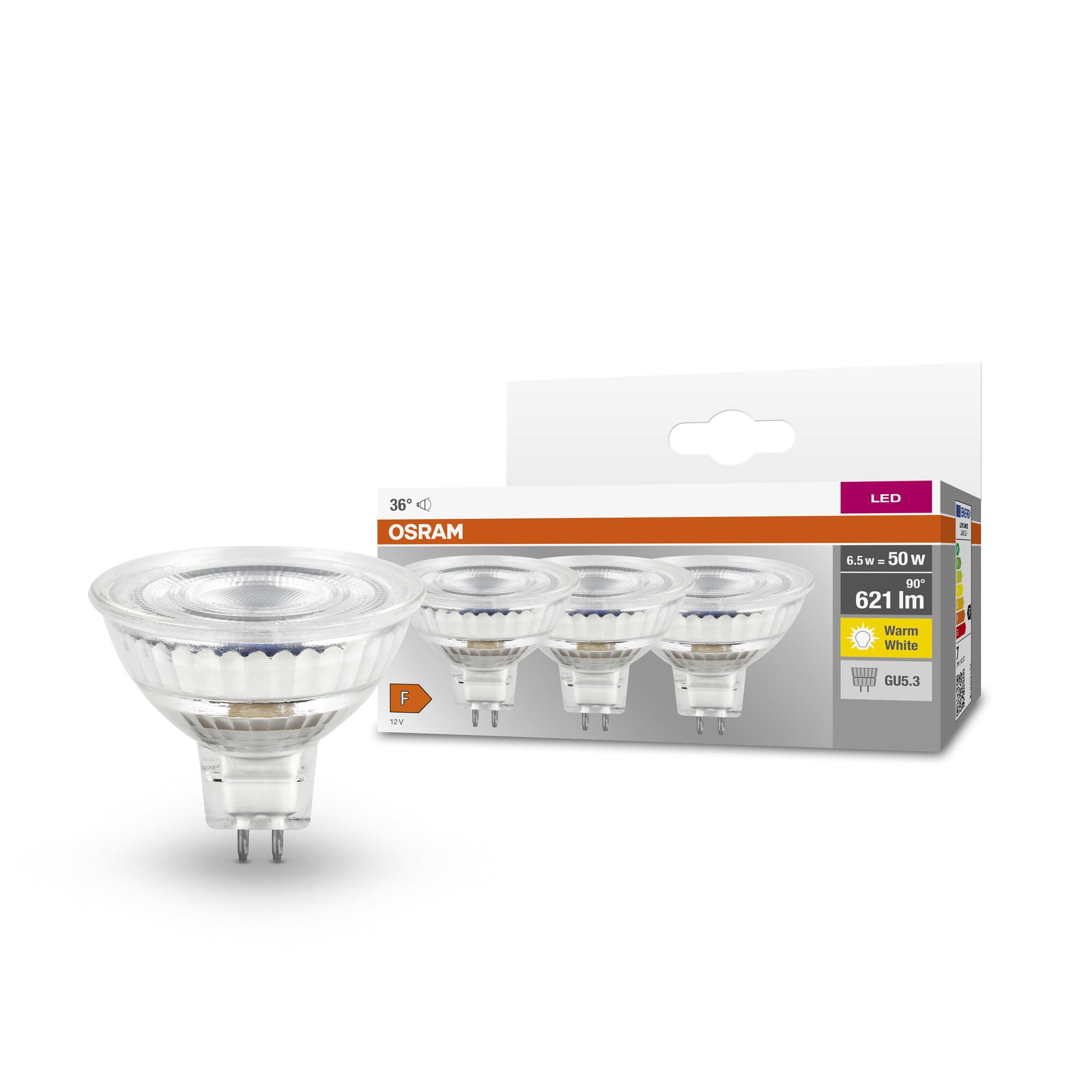 OSRAM Led Reflector Lamps Mr16 with Retrofit Socket, 50 Watts 