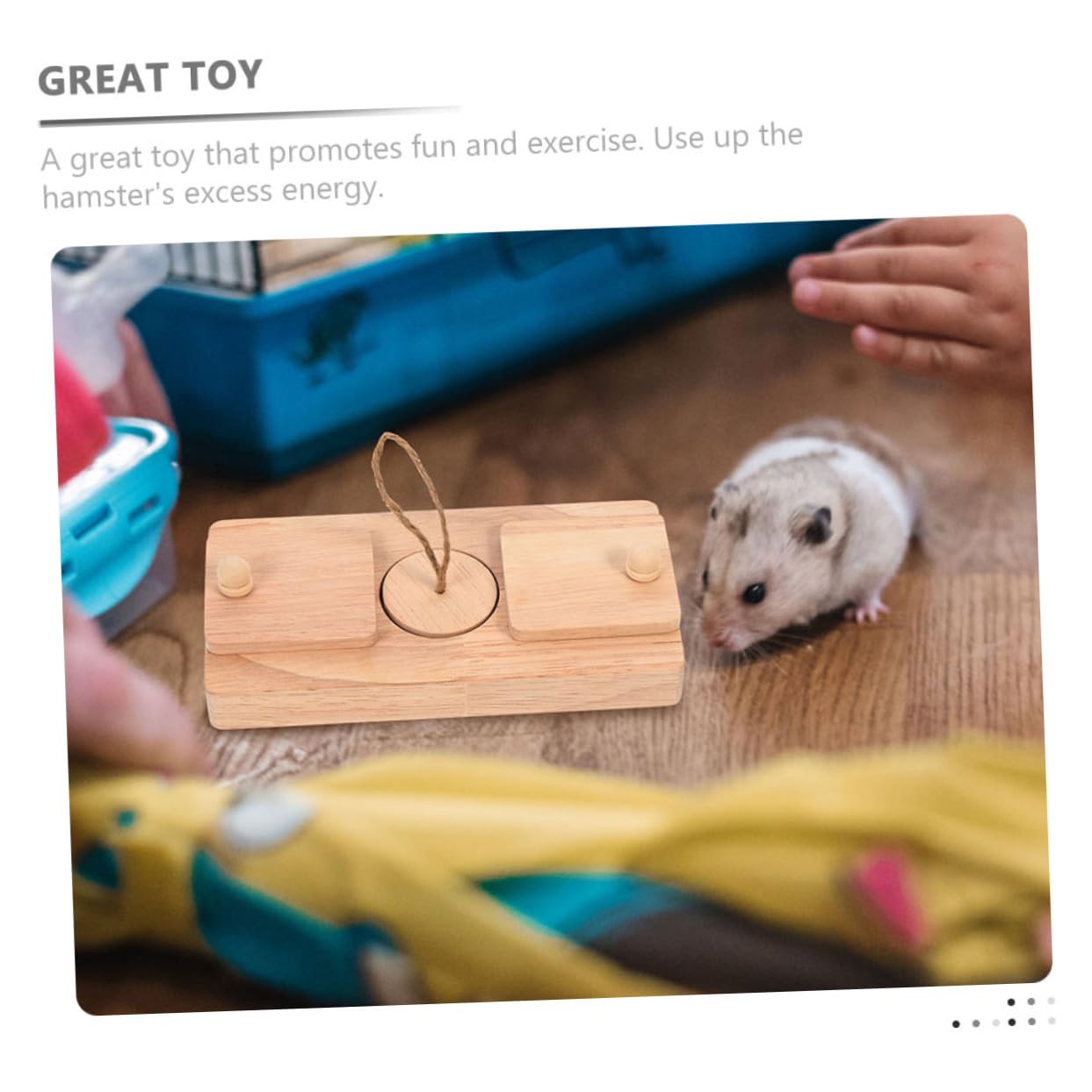 Angoily Jouet à Friandises pour Hamster en Bois 2 Pièces pour Cage
