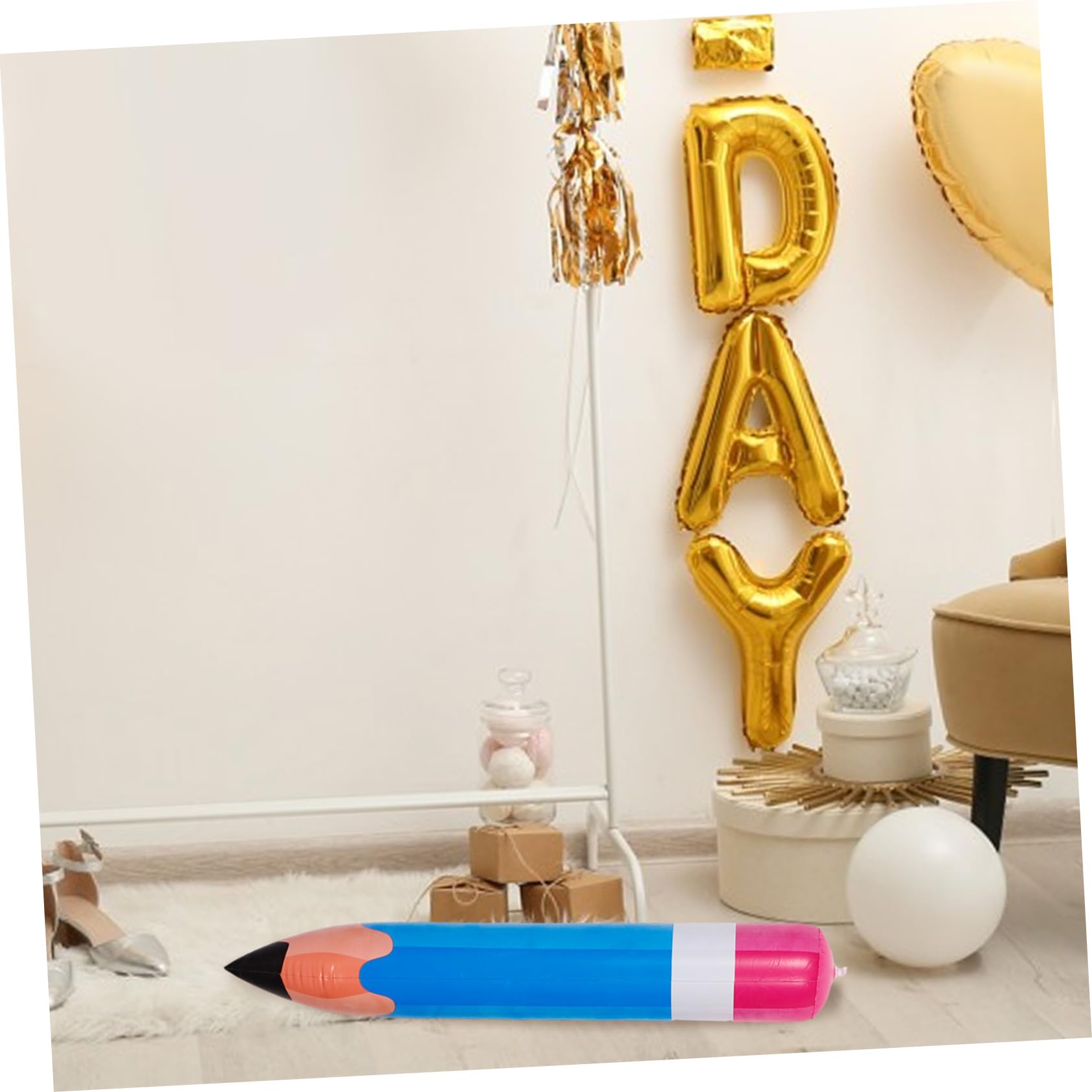 TOPBATHY 30 Pièces crayon gonflable Fournitures scolaires gonflables PVC géants