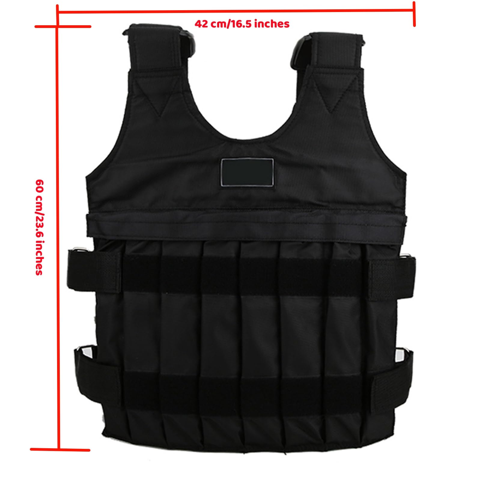 Gilet Ponderé Réglable 20kg - Fitness Et Course (Noir)