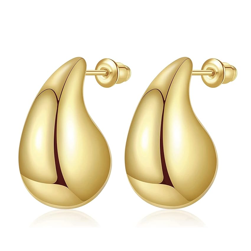 Immagine del prodotto Anten Pink Orecchini Donna Oro, 18K Orecchini a Goccia d'acqua, Orecchini Anallergici Donna, Gioielli Regalo per Donna Ragazza Bambina