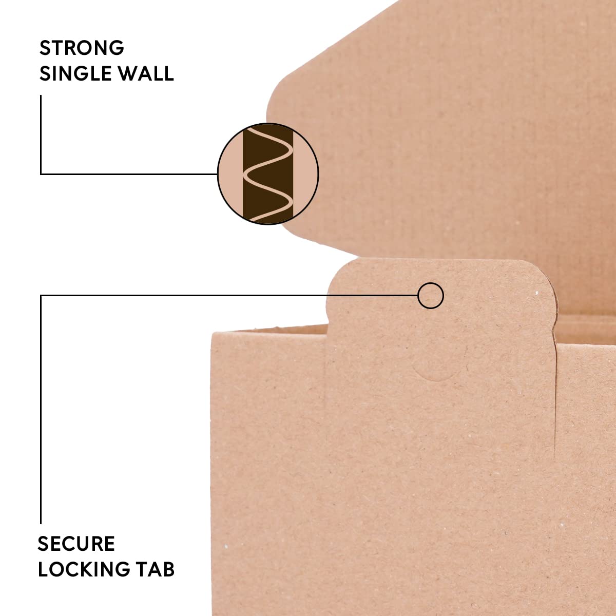 verpacking Cajas plegables 250 x 150 x 100 mm marrón (dimensiones exteriores 258 x 158 x 105 mm) WP 30 caja de envío caja DHL Hermes DPD GLS embalaje (50 unidades)