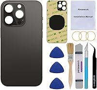 Vista 11 de Reemplazo de cristal trasero OEM para iPhone 14 Pro de 6.1 pulgadas con kit de herramientas de reparación y manual (morado oscuro)