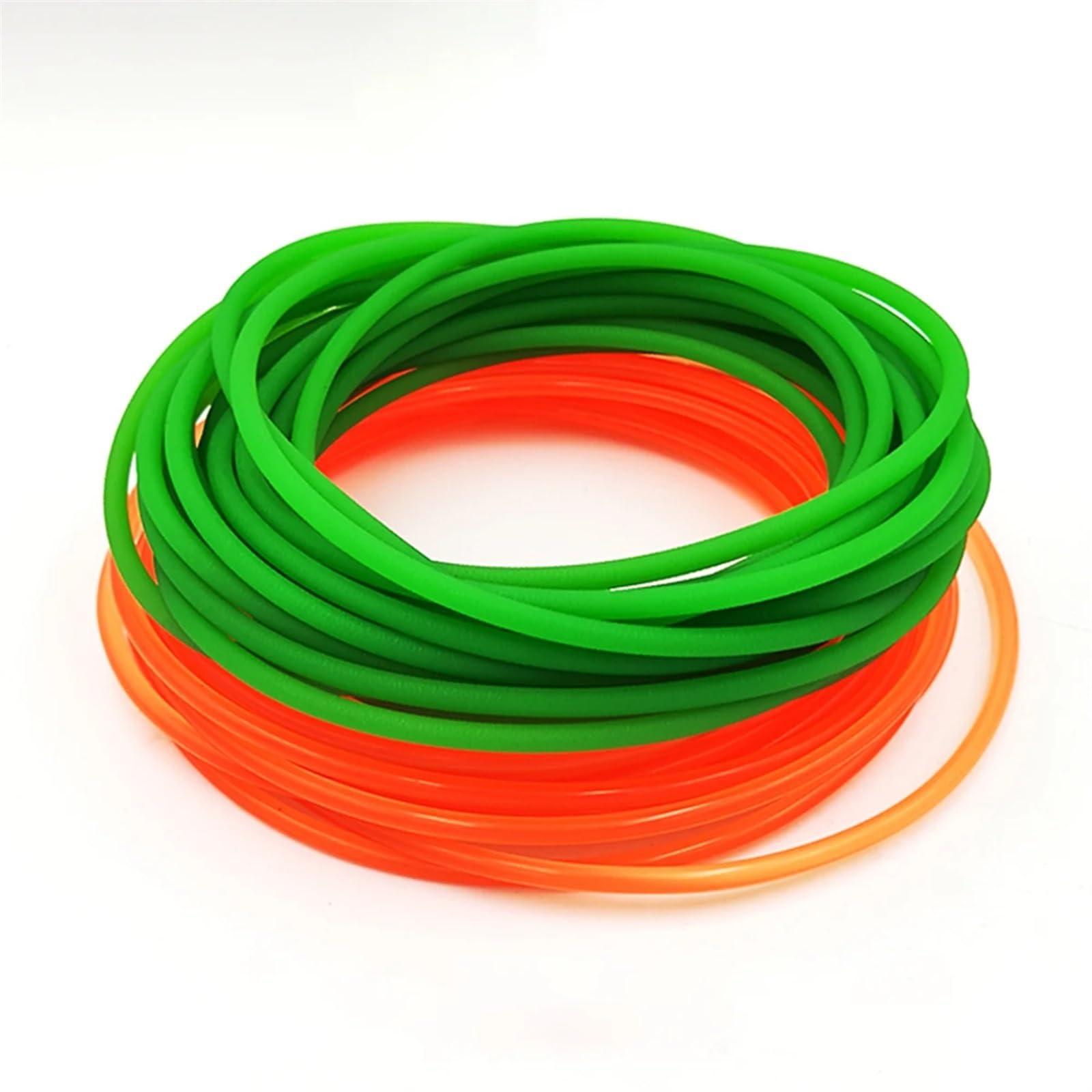 Cinghia Trapezoidale Nastri Trasportatori Poliuretano Verde Arancione 1 Metro Cintura Trasmission Rotonda PU Cavo Fondente Diametro 15/2/25/3/35/4/5/6/7/8/9/10/12/15/18 Mm(Green - 5Meter,7mm)