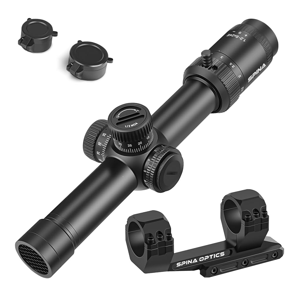 ライフルスコープ 1.2-6x24WA スコープマウント付き Amazon.co.jp: SPINA OPTICS ライフルスコープ WolfChase 1.2