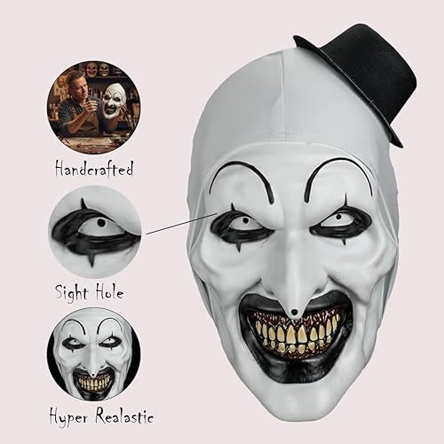 Miniatura 2 de Máscara de Halloween de miedo Máscara de payaso Máscara de payaso Horror Máscaras blancas espeluznantes Cosplay