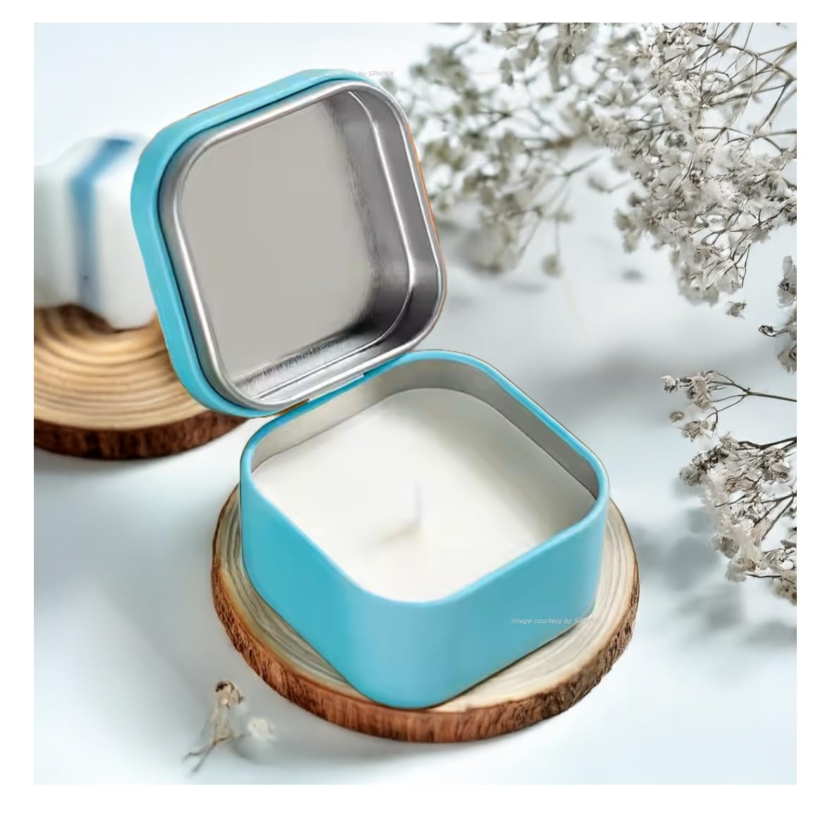 SPHINX Scented Soy Wax Candle – Vegan Fragrance, Tin Container, 20H Burn,Eco-Friendly,Ideal for Festivals, Diwali, Pooja, Housewarming, Gifts & Return Favours- (1 Piece, Zen Tea Herb)