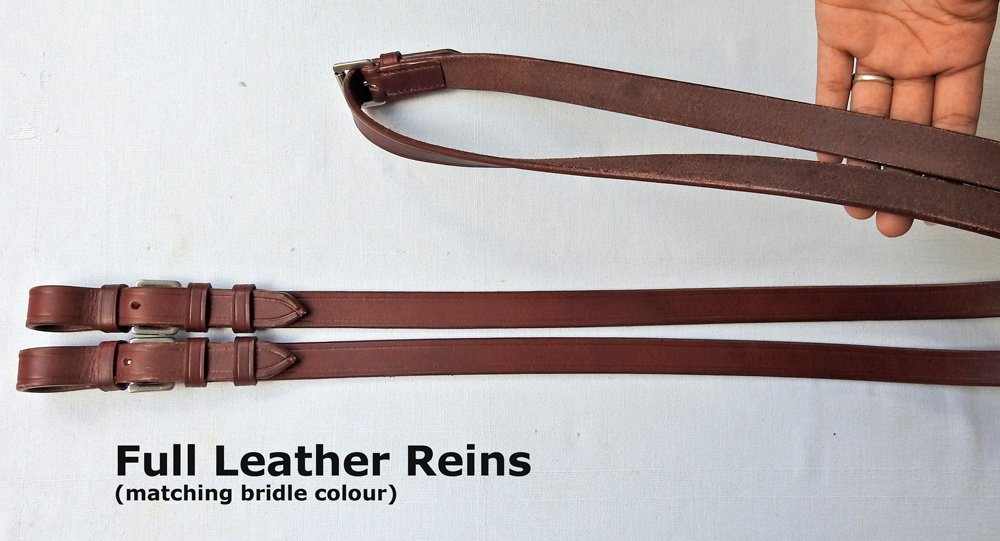 Wonder Care - Trensenzaum Gebisslos mit Zügeln - Vollleder - Bitless Bridle with Reins - Brandy